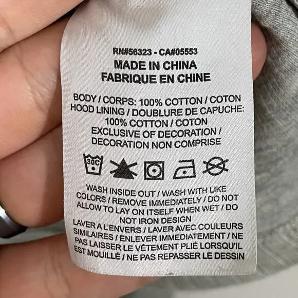 Nike NSW Cropped Ribbed Pullover Hoodie Womens Size Medium Gray Knit - Picture 9 of 10